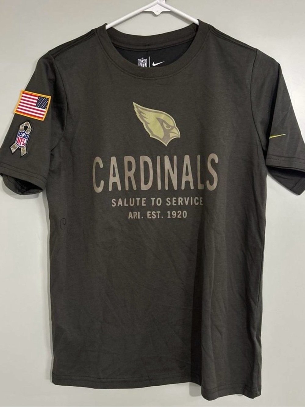 Nike Cardinals Salute to Service Youth Short Sleeve Tee - Olive Drab